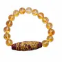 Stone Citrine with Tibetan Bead For Man, Woman, Boys & Girls- Color: Yellow (Pack of 1 Pc.)