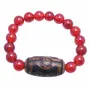 Stone Sardonyx with Tibetan Bead For Man, Woman, Boys & Girls- Color: Multi color (Pack of 1 Pc.)