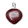 Stone Red Jasper Heart Pendant For Man, Woman, Boys & Girls- Color- Red (Pack of 1 Pc.)