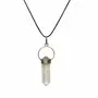 Stone Clear Quartz Double Point Pendant For Man, Woman, Boys & Girls- Color- Clear (Pack of 1 Pc.)