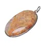 Stone Peach Calcite Oval Cabochon Pendant For Man, Woman, Boys & Girls- Color- Peach (Pack of 1 Pc.)