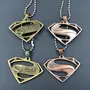Stylish Superman Symbol Charm Metal Double Pendant Fashion Necklace, 4 image