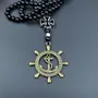 Stylish Anchor with Rudder Metal Pendant Fashion Necklace, 10 image
