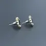 Oxidized Metallic Stud Earrings, 4 image