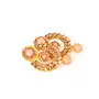 Women's Gold Plated Earring with beautiful Pink Pearl & Stone Party Wear., 2 image