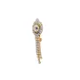 Leaf with Semi-Precious Cubic Zirconia Brooch (Pack of 2), 2 image