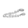 Pearl Silver Metal Chain with Semi-Precious Cubic Zirconia Brooch, 4 image