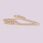 Zirconia Flower Golden Metal Chain with Semi-Precious Cubic Zirconia Brooch (Pack of 1 Pc.), 4 image
