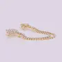 Zirconia Square Golden Metal Chain with Semi-Precious Square Zirconia Brooch (Pack of 1 Pc.), 3 image
