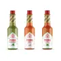 Sauce Combo (Mexican Culantro + Garlic + Mint)(Pack of 3 Bottles) (60gm X 3 = 180 gm) Produce of Sikkim Chilli Spicy Fire Ghost Chilli Original Indian Hot Sauce Bottle