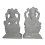 White Stone Ganesha-Laxmi (10.5cm x4.5cm x16cm)