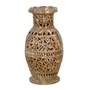 Soap Stone Carved Flower Vase (10cm X10cm X20cm)
