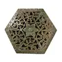 Stone Jewellery Box (Hexagonal) 4x4x2.5 inch Carved