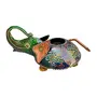 Sancheti Art Iron Tealight Holder in Elephant Shape Multicolour 20X12X21 (SKU-1036)