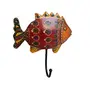 Sancheti Art Textured Fish Iron Key Holder (Multicolor)
