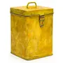 Hand Painted Canister Old Style Antiqua Yellow