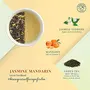 Jasmine Mandarin | Green Tea Orange Petals Jasmine Flowers & Mandarin Bits | Green Tea Blend | Loose Leaf Tin (75 GMS), 3 image