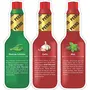 Sauce Combo (Mexican Culantro + Garlic + Mint)(Pack of 3 Bottles) (60gm X 3 = 180 gm) Produce of Sikkim Chilli Spicy Fire Ghost Chilli Original Indian Hot Sauce Bottle, 4 image