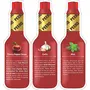 Sauce Combo (Garlic + Mint + RED Cherry Pepper)(Pack of 3 Bottles) (60gm X 3= 180 gm) Produce of Sikkim Chilli Spicy Fire Ghost Chilli Original Indian Hot Sauce Bottle, 3 image