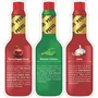 Sauce Combo (RED Cherry Pepper + Mexican Culantro + Garlic)(Pack of 3 Bottles) (60gm X 3 = 180 gm) Produce of Sikkim Chilli Spicy Fire Ghost Chilli Original Indian Hot Sauce Bottle, 4 image