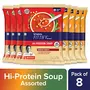 Saffola HI PROTEIN SOUP- Spanish Tomato & Mexican Sweet Corn (Pack of 8)- 192g, 2 image