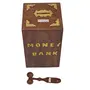 Brown Wooden Piggy Bank with Face Health Massager, 2 image