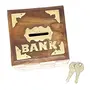 Handicrafted Wooden Money Bank Antique Kids Piggy Coin Box Gifts, 6 image