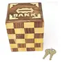 Handicrafted Wooden Money Bank Antique Kids Piggy Coin Box Gifts, 4 image