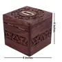 Handmade Wooden Square Money / Piggy Bank / Coin Box with Beautiful Carving Design for Kids, 6 image