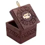 Handmade Wooden Square Money / Piggy Bank / Coin Box with Beautiful Carving Design for Kids, 5 image