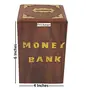 Brown Wooden Piggy Bank, 5 image