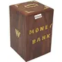 Brown Wooden Piggy Bank, 3 image