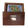 Playing Card Rosewood Deck Case Holder Box, 3 image