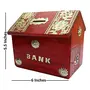 Hut Shaped Beautiful Red Piggy Bank, 4 image