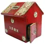 Hut Shaped Beautiful Red Piggy Bank, 2 image