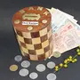 Round Money Bank Chess Style Joint Wood Piggy Bank, 4 image
