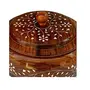 Handcrafted Wooden Spice Box with Lid 4 Compartments, 3 image