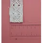White Cotton Lace (1 Inches) (10 Metres) (Design 34)- Used for Trims Borders Embroidered Laces Applique Fabric lace Sewing Supplies Cotton Work lace., 3 image