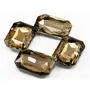 Golden/Light Colorado Topaz (LCT) Rectangle Shaped Glass Stone (20 mm * 30 mm) (10 Pieces) - for Embellishing Apparels Handbags and Art and Carft, 2 image