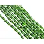 Dark Green Transparent Conical Crystal Bead (8 mm * 16 mm) (1 String) for  Jewellery Making Beading Embroidery Art and Craft, 2 image