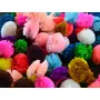 Dark Blue Pack of Wool Pom Poms for Crafts and Decoration Purposes 2 cm (Pack of 100 Pieces), 2 image