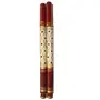 Multicolor Wooden Heavy Sankheda Dandiya Garba Sticks with Lace for Navratri Celebration 14 Inches Big Size in Pair Pack of (2), 2 image