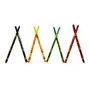 Multicolor Heavy Wooden Sankheda Dandiya Garba Sticks 14 Inches Big Size Pack of 1 Pair, 2 image