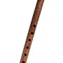 13 inches Traditional Hand Carved Wooden Decorative Flute Indian Musical Instrument Brass Inlay Work, 2 image