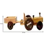 Beautiful Wooden Tractor Trolley Moving Toy, 4 image