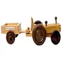 Beautiful Wooden Tractor Trolley Moving Toy, 2 image