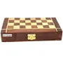 Folding Wooden Chess Board Set Game Handmade Small Chess Pieces 10 Inches (Non - Magnetic), 5 image