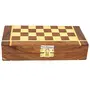 Folding Wooden Chess Board Set Game Handmade Small Chess Pieces 8 Inches (Non - Magnetic), 6 image
