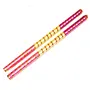 Multicolor Triranga Dandiya Garba Sticks with Lace for Navratri Celebration 14 Inches Big Size Pack of 6 Pair, 3 image