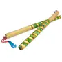 Dandiya -Bandhni Decorated Wooden Garba Sticks for Navratri Celebration/Garba/Dandiya Sticks-for Men/Women/Kids, 2 image
